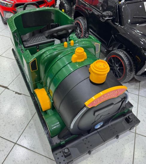 صورة قطار كهربائي للأطفال مع مركبة خلفية